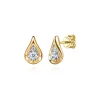 Gabriel & Co. Fiora - Stud Earrings Teardrop 14K White and Yellow Gold Diamond 0.23ct