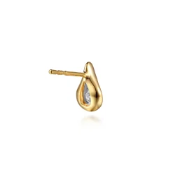 Gabriel & Co. Fiora - Stud Earrings Teardrop 14K White and Yellow Gold Diamond 0.23ct