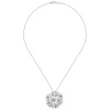 Discount Gabriel & Co. Floral - 18 inch 925 Sterling Silver Floral Blue Topaz and Garnet and Amethyst Pendant Necklace