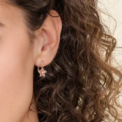 Hot Gabriel & Co. Floral - 14K Rose Gold Floral Pave Diamond Drop Earrings