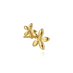 Sale Gabriel & Co. Floral - 14K Yellow Gold Diamond Floral Ear Climber Earrings