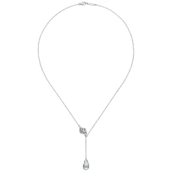 Hot Gabriel & Co. Floral - 925 Sterling Silver Green Amethyst Floral Lariat Necklace