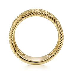 Clearance Gabriel & Co. Floral - Vintage 14K Yellow Gold Swirly Ring