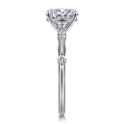 Discount Gabriel & Co. Frances - 14K White Gold Oval Diamond Engagement Ring
