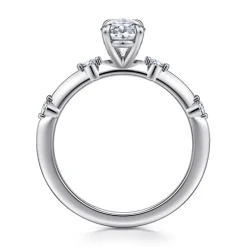 Discount Gabriel & Co. Frances - 14K White Gold Oval Diamond Engagement Ring