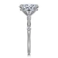 Clearance Gabriel & Co. Frances - 14K White Gold Oval Diamond Engagement Ring