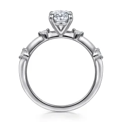 Discount Gabriel & Co. Frances - 14K White Gold Oval Diamond Engagement Ring