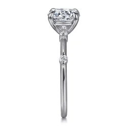 Hot Gabriel & Co. Frances - 14K White Gold Round Diamond Engagement Ring