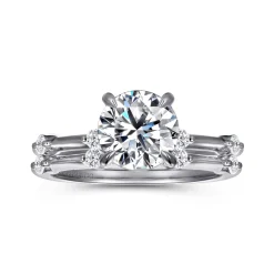 Online Gabriel & Co. Frances - 14K White Gold Round Diamond Engagement Ring
