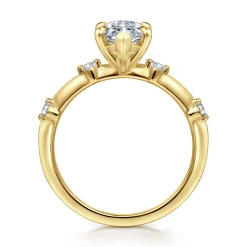 New Gabriel & Co. Frances - 14K Yellow Gold Marquise Shape Diamond Engagement Ring