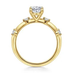 Outlet Gabriel & Co. Frances - 14K Yellow Gold Oval Diamond Engagement Ring