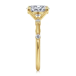 Outlet Gabriel & Co. Frances - 14K Yellow Gold Oval Diamond Engagement Ring