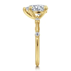 Best Gabriel & Co. Frances - 14K Yellow Gold Pear Shape Diamond Engagement Ring