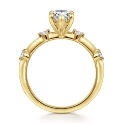 Best Gabriel & Co. Frances - 14K Yellow Gold Pear Shape Diamond Engagement Ring