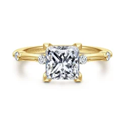 Online Gabriel & Co. Frances - 14K Yellow Gold Princess Cut Diamond Engagement Ring