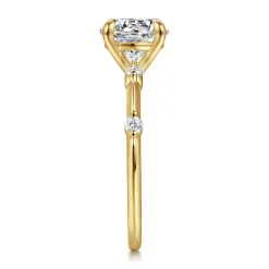 Sale Gabriel & Co. Frances - 14K Yellow Gold Round Diamond Engagement Ring