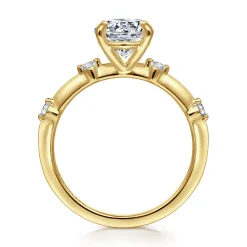 Sale Gabriel & Co. Frances - 14K Yellow Gold Round Diamond Engagement Ring