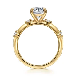 Clearance Gabriel & Co. Frances - 14K Yellow Gold Round Diamond Engagement Ring