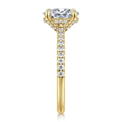 Discount Gabriel & Co. Franka - 14K Yellow Gold Oval Hidden Halo Diamond Engagement Ring