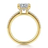 Discount Gabriel & Co. Franka - 14K Yellow Gold Princess Cut Diamond Engagement Ring