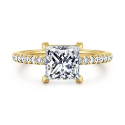 Discount Gabriel & Co. Franka - 14K Yellow Gold Princess Cut Diamond Engagement Ring