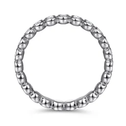 Clearance Gabriel & Co. Genevi - 14K White Gold Bezel Diamond Eternity Band - 0.5 ct