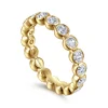 Sale Gabriel & Co. Genevi - 14K Yellow Gold Bezel Diamond Eternity Band - 1.3 ct