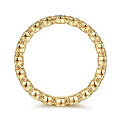 Best Gabriel & Co. Genevi - 14K Yellow Gold Bezel Diamond Eternity Band - 0.8 ct