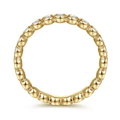 Gabriel & Co. Genevi - 14K Yellow Gold Bezel Diamond Eternity Band - 0.5 ct