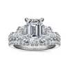 Outlet Gabriel & Co. Genni - 14K White Gold Emerald Cut Diamond Engagement Ring