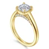 Outlet Gabriel & Co. Geo - 14K Yellow Gold Cushion Cut Diamond Engagement Ring