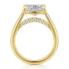 Gabriel & Co. Geo - 14K Yellow Gold East West Elongated Cushion Diamond Engagement Ring
