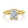 Discount Gabriel & Co. Geo - 14K Yellow Gold Emerald Cut Diamond Engagement Ring