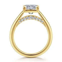 Discount Gabriel & Co. Geo - 14K Yellow Gold Princess Cut Diamond Engagement Ring