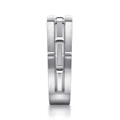 Best Gabriel & Co. Geometric Wide Band 925 Sterling Silver
