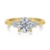 Online Gabriel & Co. Georgia - 14K Yellow Gold Round Three Stone Diamond Engagement Ring