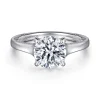 Gabriel & Co. Gia - 14K White Gold Round Diamond Engagement Ring