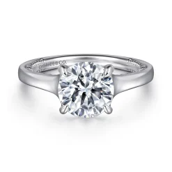 Gabriel & Co. Gia - 14K White Gold Round Diamond Engagement Ring