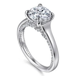 Gabriel & Co. Gia - 14K White Gold Round Diamond Engagement Ring