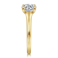 Sale Gabriel & Co. Gia - 14K Yellow Gold Round Diamond Engagement Ring
