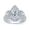 Online Gabriel & Co. Gibson - 14K White Gold Pear Shape Diamond Engagement Ring