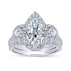 Online Gabriel & Co. Gibson - 14K White Gold Pear Shape Diamond Engagement Ring