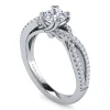 Online Gabriel & Co. Gina - 14K White Gold Twisted Cushion Cut Diamond Engagement Ring
