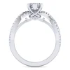 Clearance Gabriel & Co. Gina - Platinum Pear Shape Twisted Diamond Engagement Ring