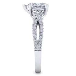Clearance Gabriel & Co. Gina - Platinum Pear Shape Twisted Diamond Engagement Ring