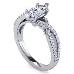 Outlet Gabriel & Co. Gina - Platinum Twisted Marquise Shape Diamond Engagement Ring