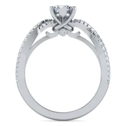 Outlet Gabriel & Co. Gina - Platinum Twisted Marquise Shape Diamond Engagement Ring