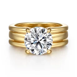 Discount Gabriel & Co. Giova - 14K Yellow Gold Round Diamond Engagement Ring