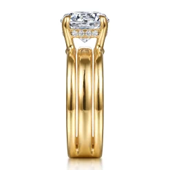 Discount Gabriel & Co. Giova - 14K Yellow Gold Round Diamond Engagement Ring