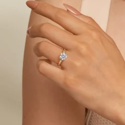 Hot Gabriel & Co. Grasey - 14K White Yellow Gold Round Solitaire Engagement Ring